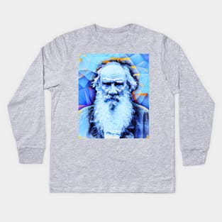 Leo Tolstoy  Portrait | Leo Tolstoy Artwork | Leo Tolstoy Painting 10 Kids Long Sleeve T-Shirt